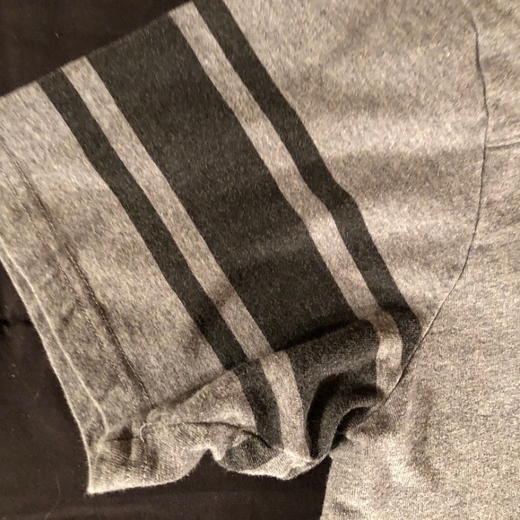 HUF Football Jersey Grey & Black Color Ringed Sleeves Mens - Picture 6 of 9